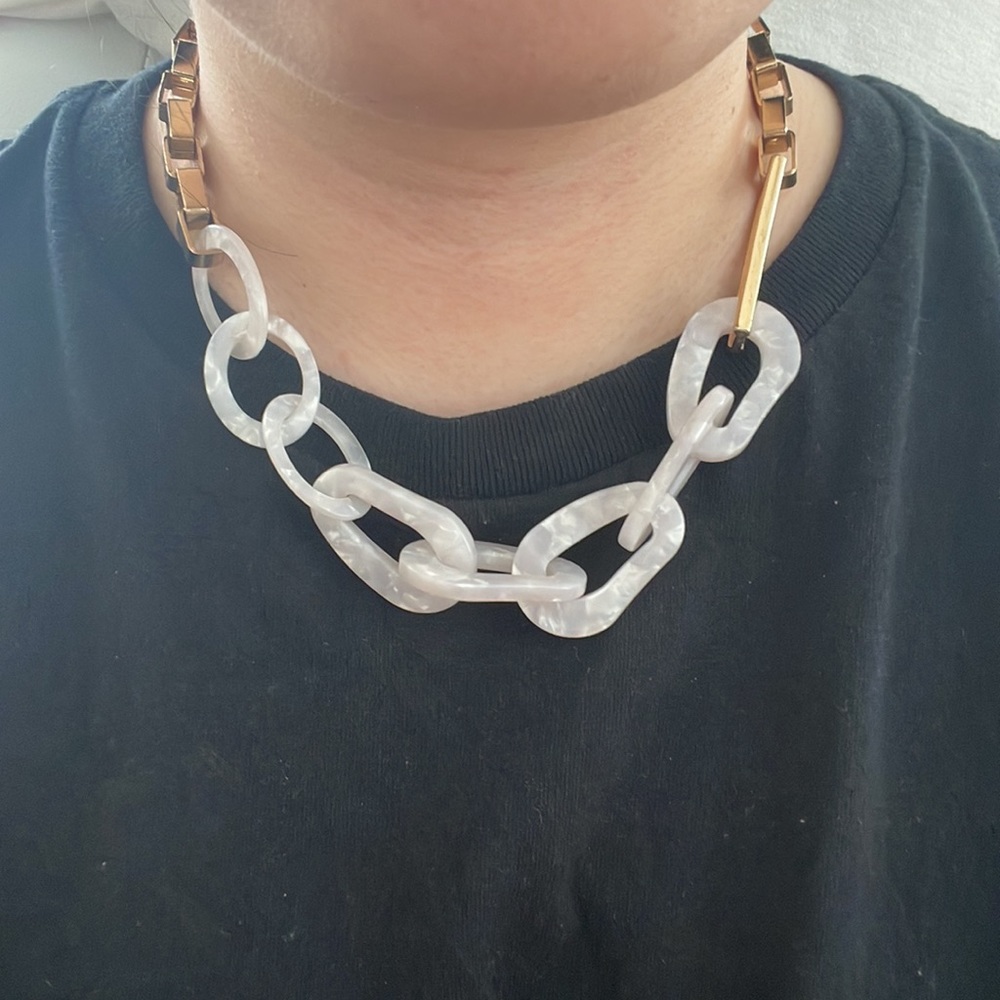 Purple Acrylic Statement Necklace